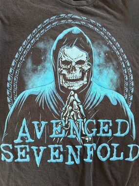 Avenged Sevenfold Black Tee with Blue Graphic